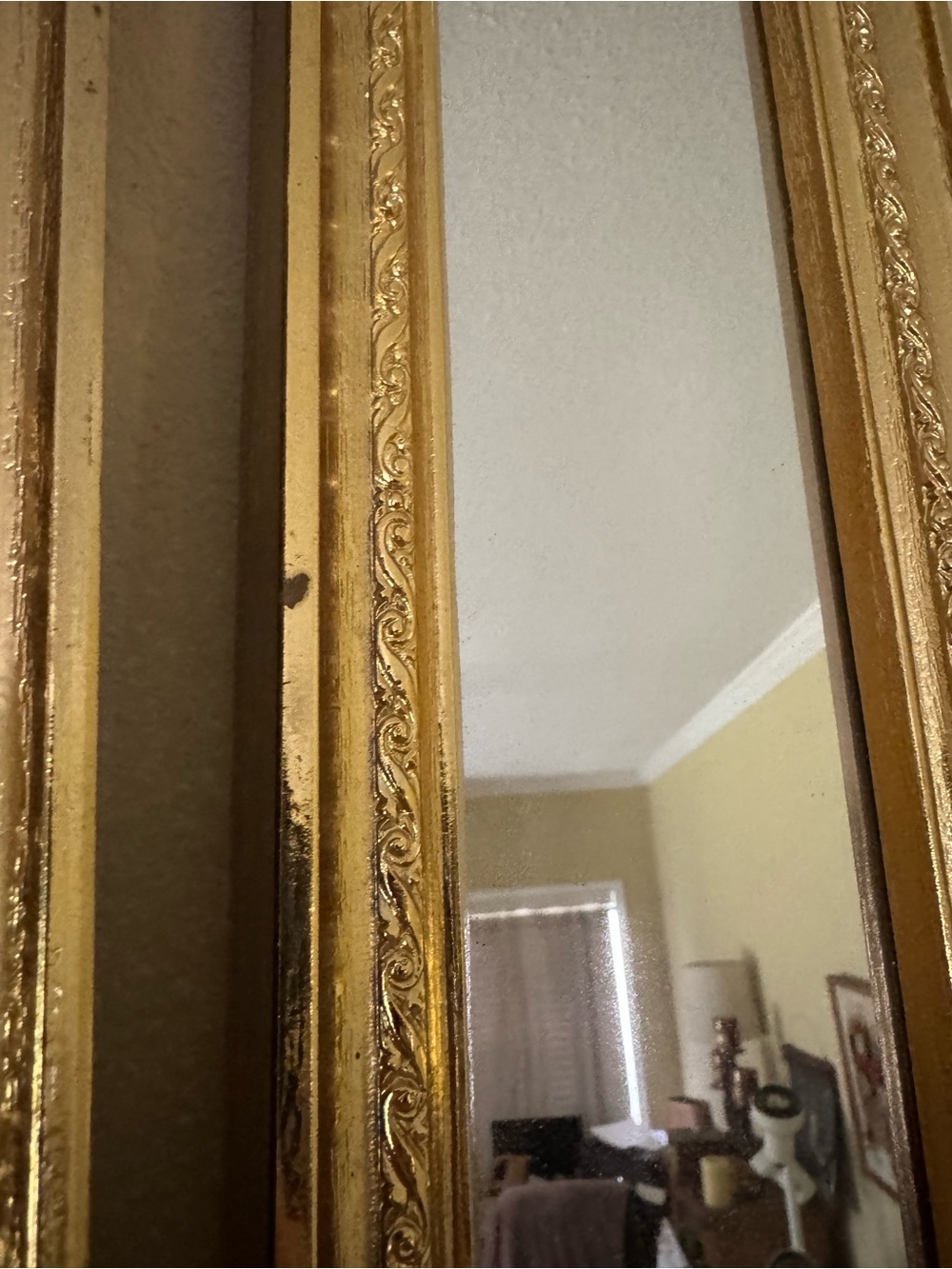 Gold Octagonal Wall Mirrors - Decorative Pair - Picture 3 of 3